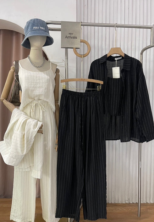 Spring Casual Stripes 3 Piece Co-Ord Sets